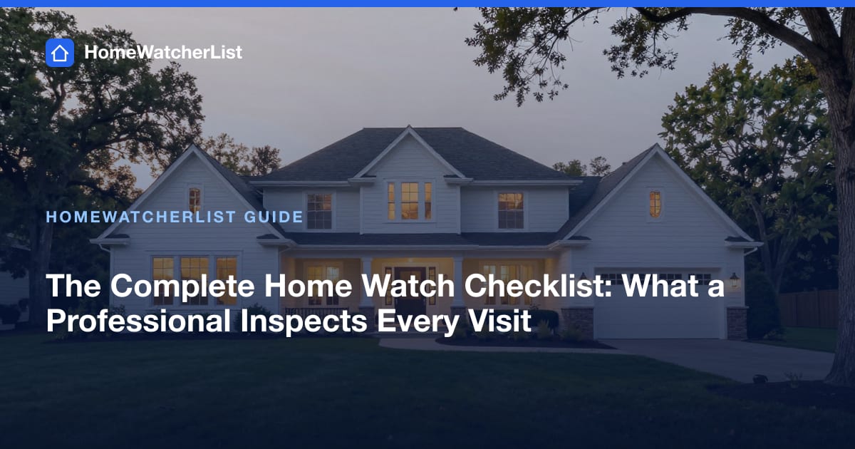 The Complete Home Watch Checklist: What a Professional Inspects Every ...